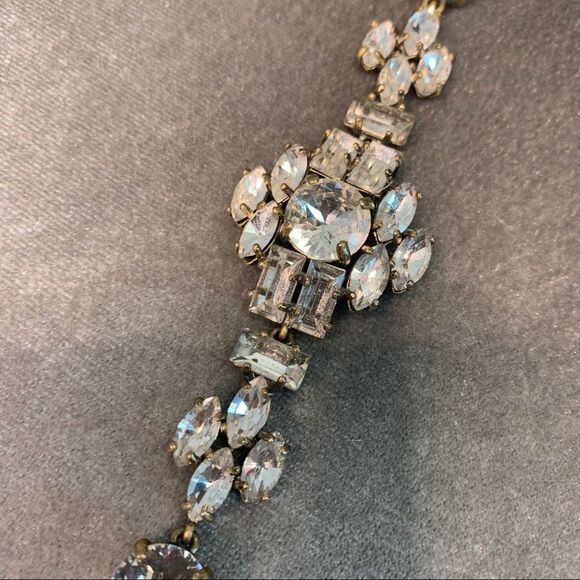 J. Crew Vintage clear crystal rhinestone bracelet - Picture 6 of 13